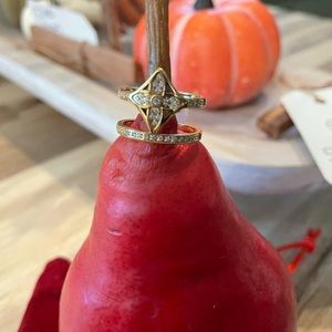 Flower Rhinestone Gold Ring